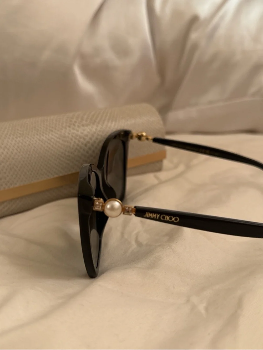 Jimmy Choo Black Gloss Cat-Eye Sunglasses - Picture 5 of 7